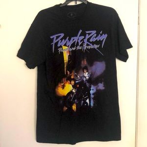 Prince Purple Rain M black tee shirt